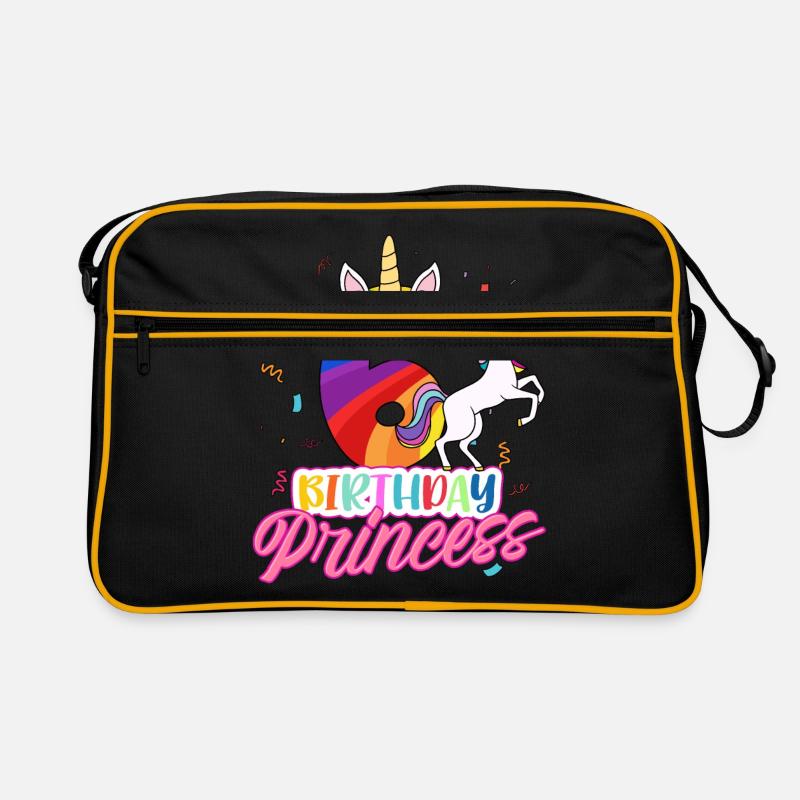 6. Geburtstag Mädchen Retro Tasche