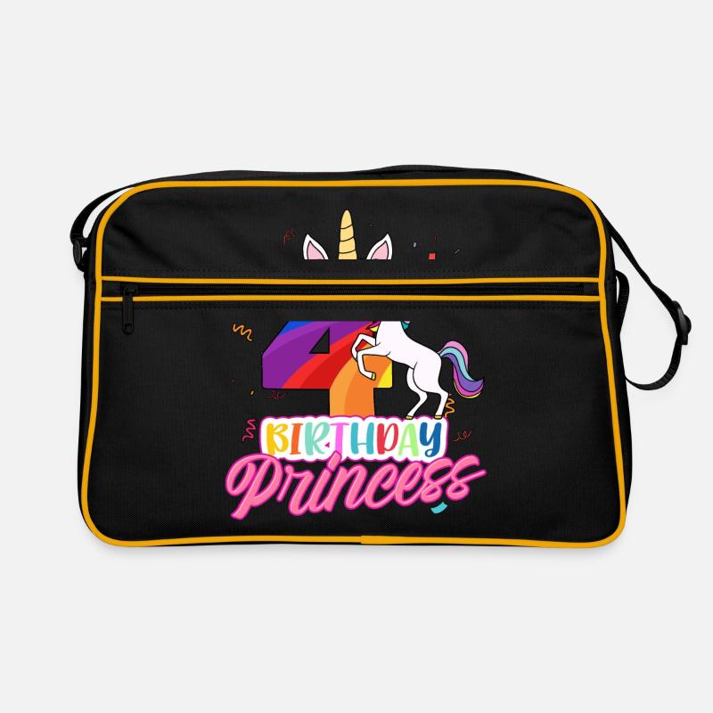 4. Geburtstag Mädchen Retro Tasche