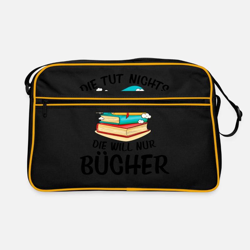 Die Tut Nichts Die Will Nur Bücher Lesen Buch Lese Retro Tasche