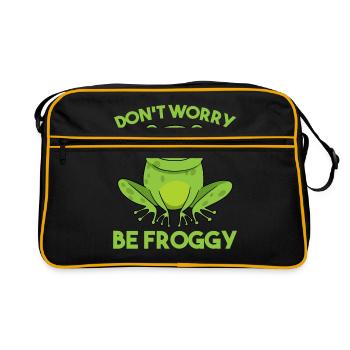 Grenouille - Sac Retro - noir/or - Devant