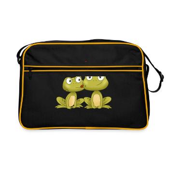 Grenouille - Sac Retro - noir/or - Devant