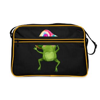 Grenouille - Sac Retro - noir/or - Devant