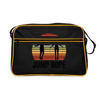 Jumping Rope Graphic Rope Jumping Rope Skipping Si - Retro Tasche - Schwarz/Gold - Vorne