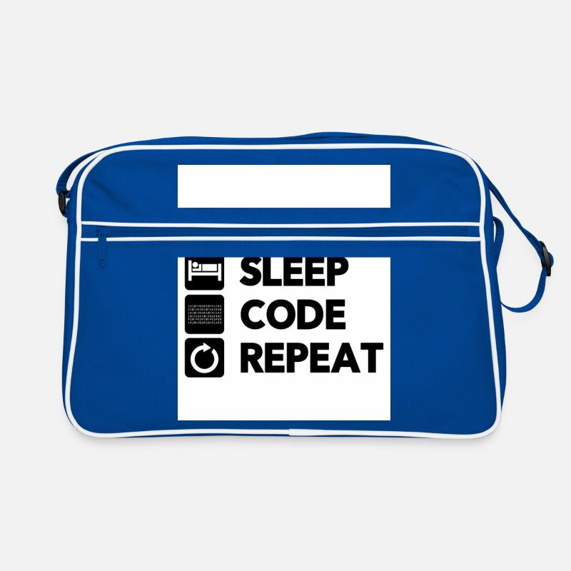 Eat Sleep Code Repeat Coder Programmer Software De Retro Tasche
