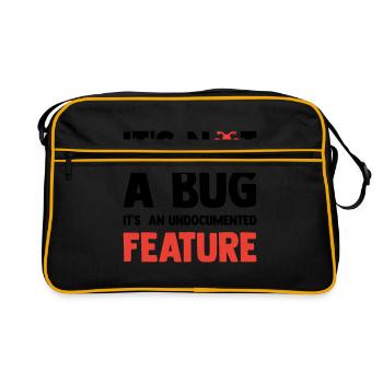 It's Not A Bug It's An Undocumented Feature Softwa - Retro Tasche - Schwarz/Gold - Vorne