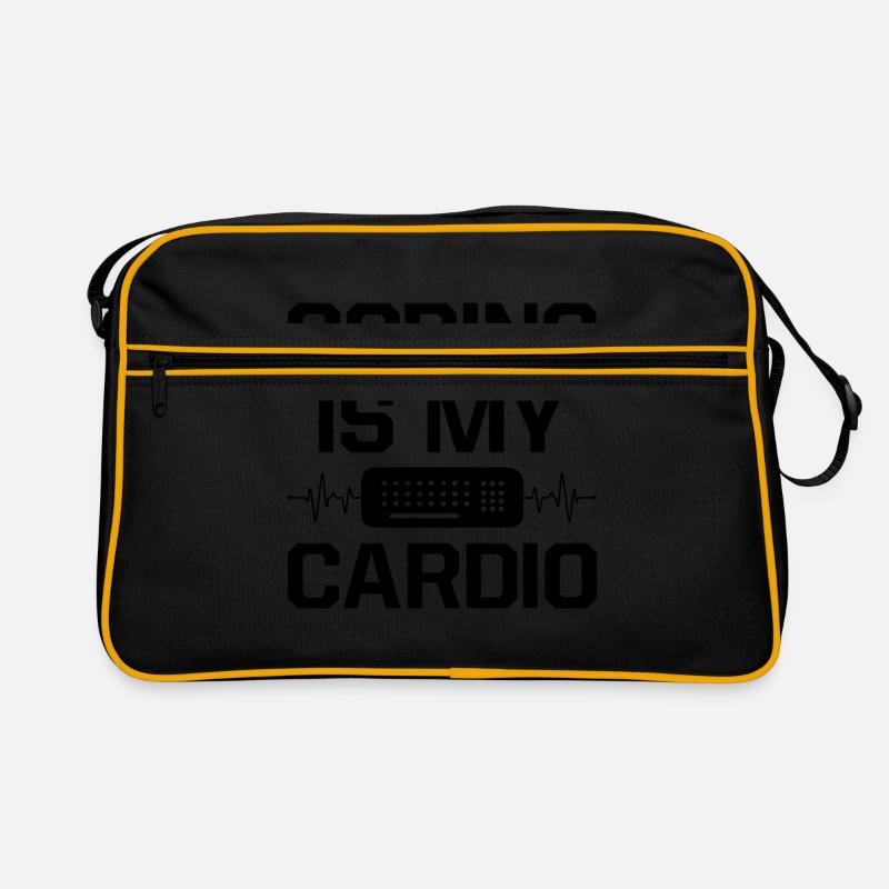 Coding Is My Cardio Programming Coder Computer Gee Retro Tasche