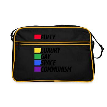 Fully Automated Luxury Gay Space Communism Lesbian - Retro Tasche - Schwarz/Gold - Vorne