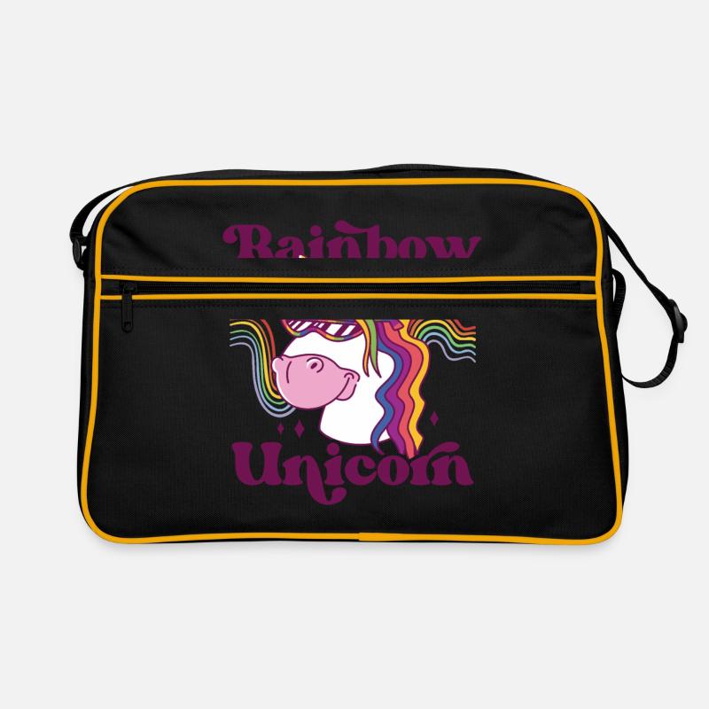 Rainbow Unicorn Bisexual Transgender Pride Rainbow Retro Tasche