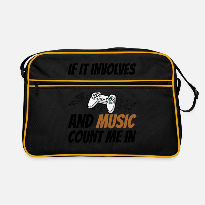If It Involves Video Games And Music Count Me In V Retro Tasche