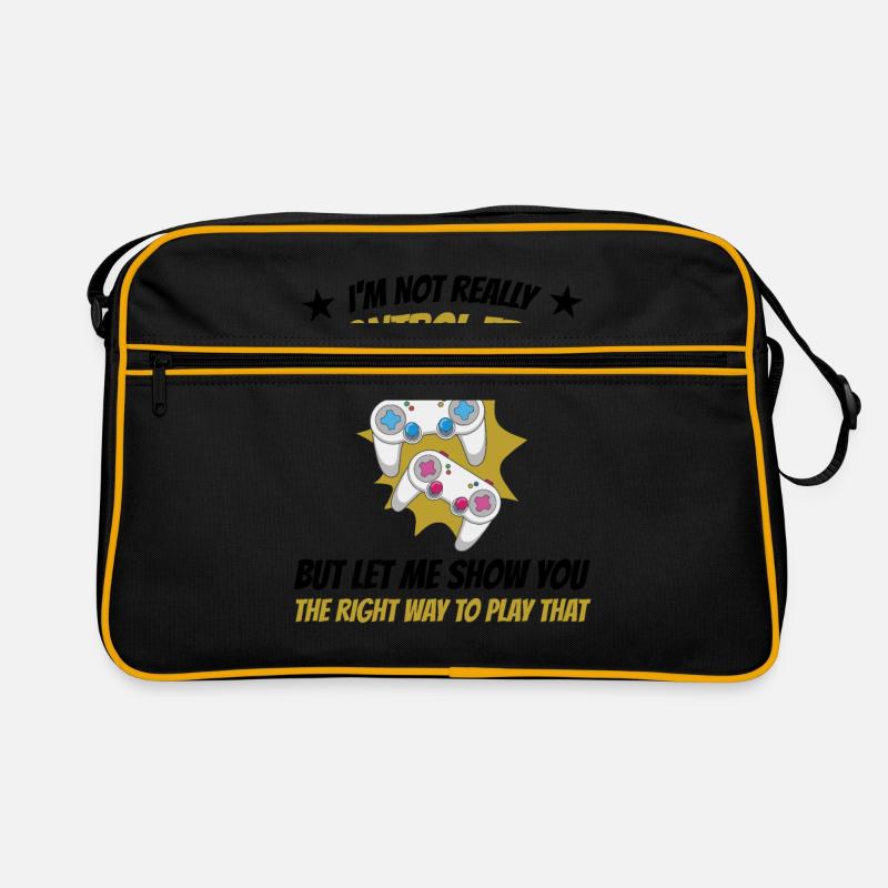I'm Not Really A Controll Freak Video Game Player Retro Tasche