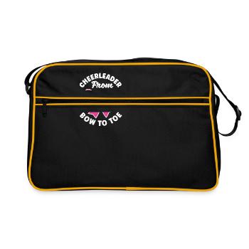Cheerleader From Bow To Tow Cheerleading Cheerdanc - Retro Tasche - Schwarz/Gold - Vorne