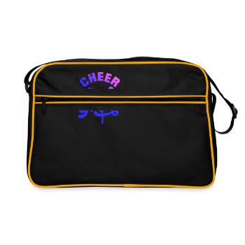 Cheer Girl Cheerleading Cheerleader Cheerdance Gym - Retro Tasche - Schwarz/Gold - Vorne