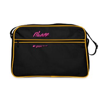 Cheer Mom Cheerleading Cheerleader Cheerdance Gymn - Retro Tasche - Schwarz/Gold - Vorne