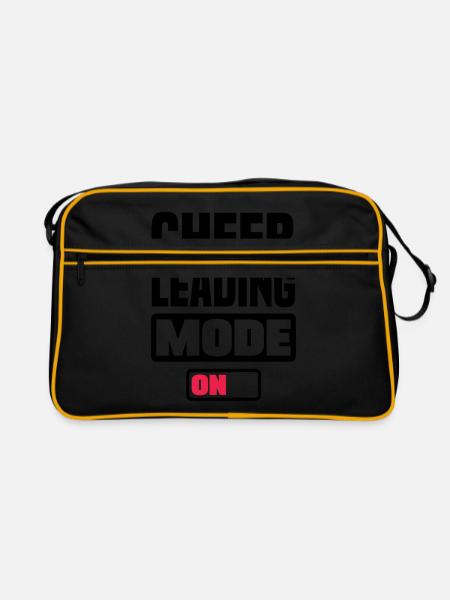 Cheerleading Mode On Gymnast Cheerleader Dancing C - Retro Tasche - Schwarz/Gold - Vorne