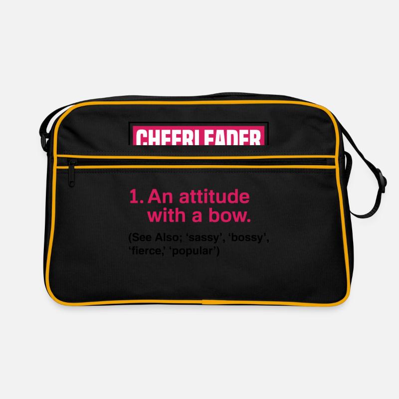 Cheerleader An Attitude With A Bow Cheerleader Che Retro Tasche