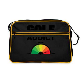 Golf Addict Golf Player Golfing Golf Course Golf B - Retro Tasche - Schwarz/Gold - Vorne