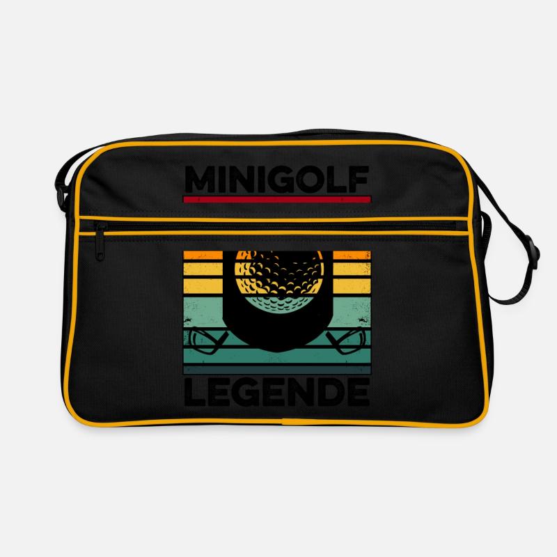 Minigolf Legende Retro Golfspieler Golfen Golfplat Retro Tasche
