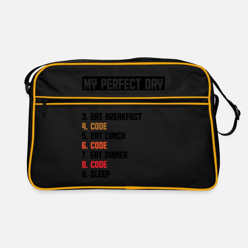 My Perfect Day Wake Up Code Software Developer Pro Retro Tasche