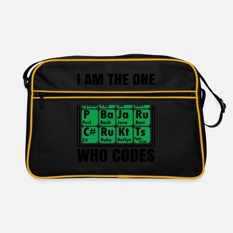 I Am The One Who Codes Programming Programmer Nerd Retro Tasche