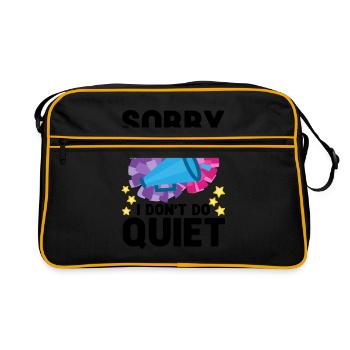 Sorry I Don't Do Quite Cheerleader Sports Cheering - Retro Tasche - Schwarz/Gold - Vorne