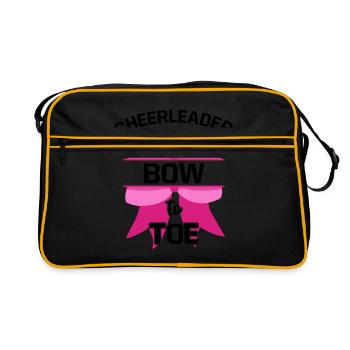 Cheerleader From Bow To Toe Cheerleading Cheerdanc - Retro Tasche - Schwarz/Gold - Vorne