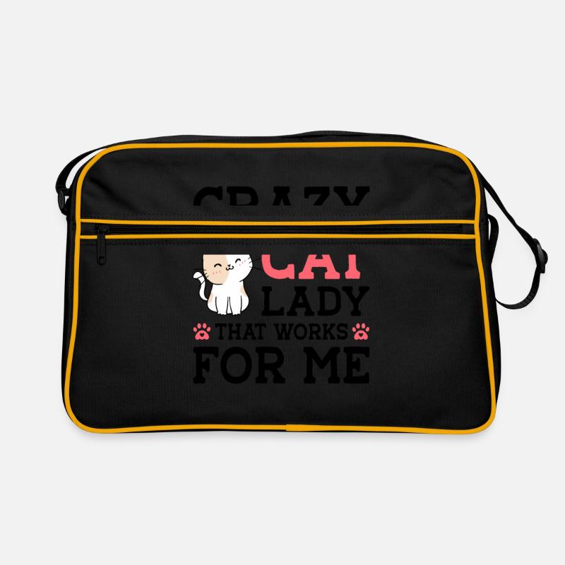 Crazy Cat Lady That Works For Me Cat Owner Cat Pet Retro Tasche