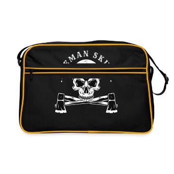 Axt Äxte Werkzeug Wikinger Holzfäller Waffe Scharf - Retro Tasche - Schwarz/Gold - Vorne