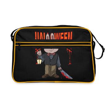 Zombie Gruslig Monster Halloween Tot Horrorfilm - Retro Tasche - Schwarz/Gold - Vorne