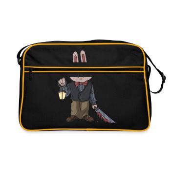 Zombie Gruslig Monster Halloween Tot Horrorfilm - Retro Tasche - Schwarz/Gold - Vorne