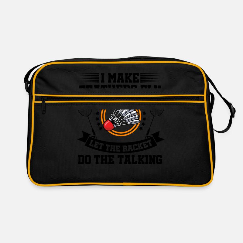 I Make Feathers Fly Let The Racket Do The Talking Retro Tasche