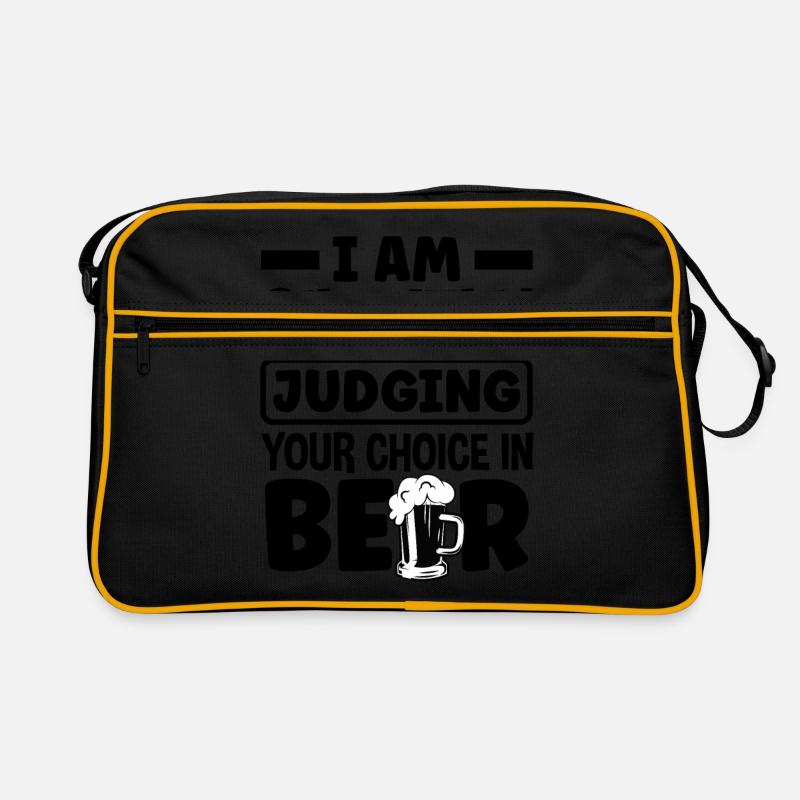 I Am Silently Judging Your Choice In Beer Homebrew Retro Tasche