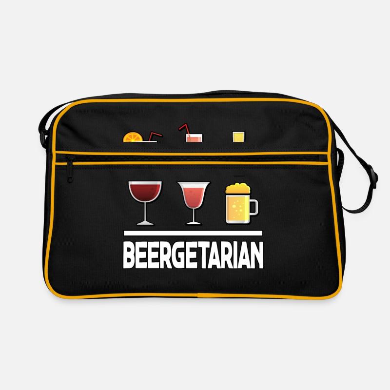 Beergetarian Graphic Homebrewing Winemaking Brewer Retro Tasche