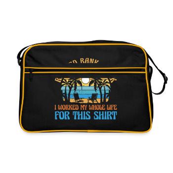 Retired Bank Clerk I Worked My Whole Life For This - Retro Tasche - Schwarz/Gold - Vorne