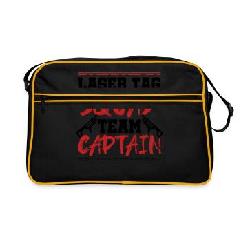 Lasertag Squad Team Captain Lasergame Lasertag Pla - Retro Tasche - Schwarz/Gold - Vorne