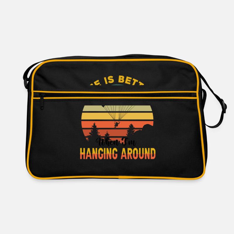 Life Is Better When I'm Hanging Paragliding Paragl Retro Tasche