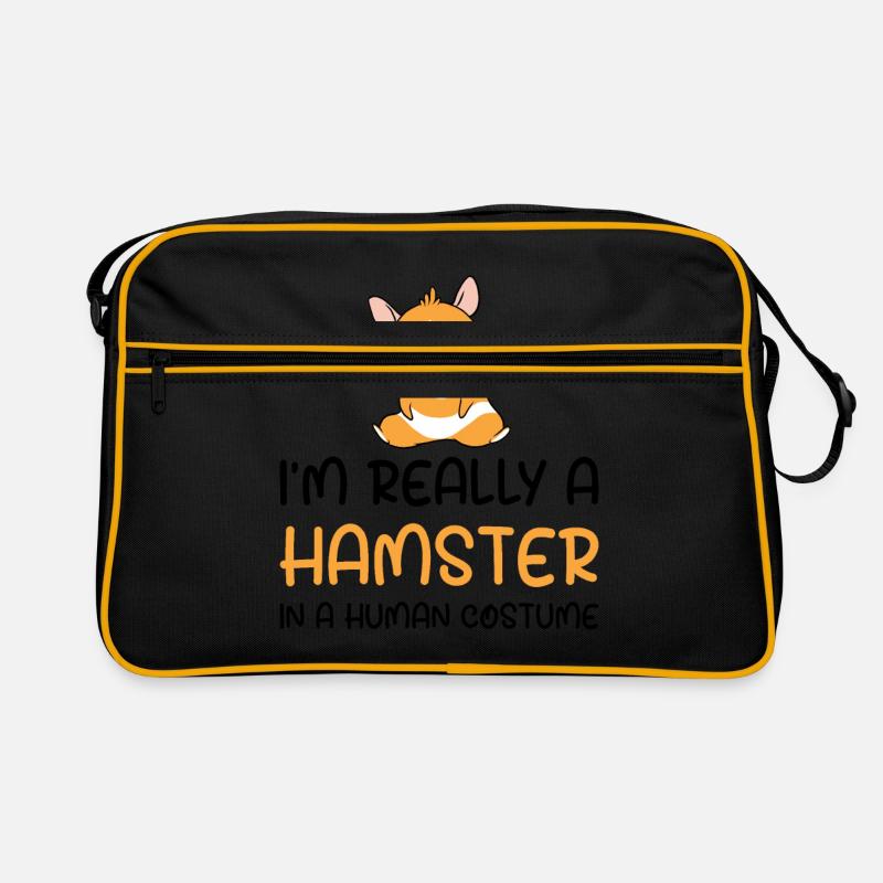 I'm Really A Hamster In A Human Costume Hamster Lo Retro Tasche