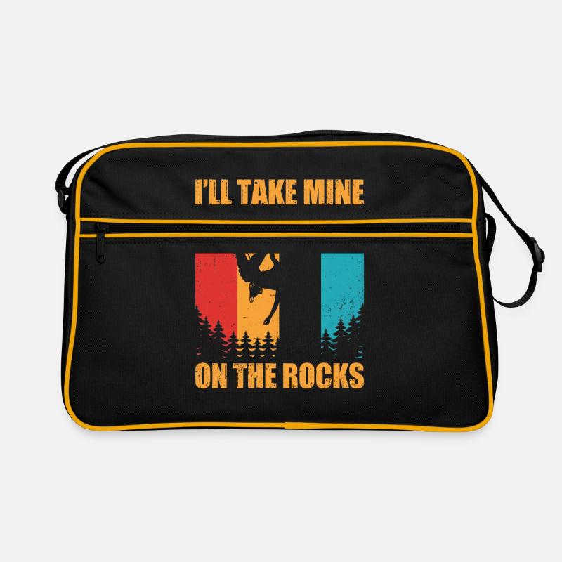 I'll Take Mine On The Rocks Bouldering Boulder Cli Retro Tasche