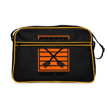 Garten Buddel Shirt Gärtner Gartenbau Gärtnern Gar - Retro Tasche - Schwarz/Gold - Vorne