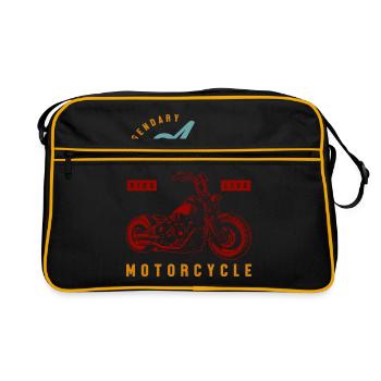 Legendary American Riders Ride Live Motorcycle Rid - Retro Tasche - Schwarz/Gold - Vorne