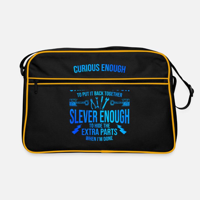 Corious Enough To Take It Part Skilled Enough Mech Retro Tasche
