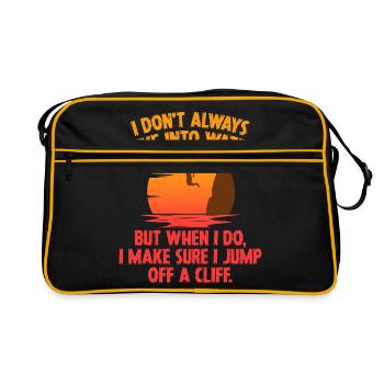 I Don't Always Dive Into Water Cliff Jumping Cliff - Retro Bag - black/gold - Front