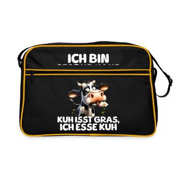 Second Hand Vegetarian - Retro Bag - black/gold - Front