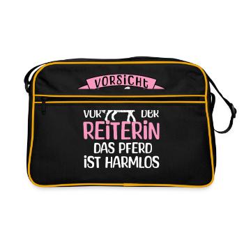 Beware of the rider - Retro Bag - black/gold - Front