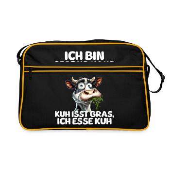 Second Hand Vegetarian - Retro Bag - black/gold - Front