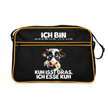 Second Hand Vegetarian - Retro Bag - black/gold - Front