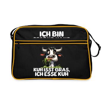 Second Hand Vegetarian - Retro Bag - black/gold - Front