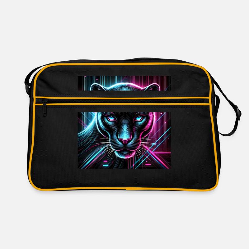 Cyberpunk Panther – Neon Style Retro Bag