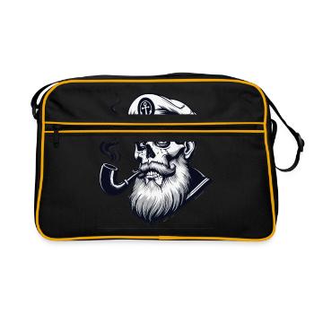 St.Pauli Kiez Hamburg Totenkopf Sankt Pauli - Retro Bag - black/gold - Front