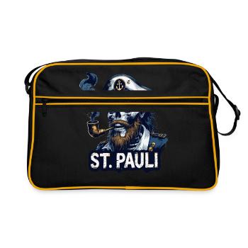 St.Pauli Kiez Hamburg Totenkopf Sankt Pauli - Retro Bag - black/gold - Front