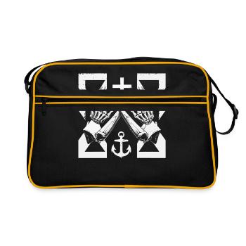 St.Pauli Kiez Hamburg Totenkopf Sankt Pauli - Retro Bag - black/gold - Front